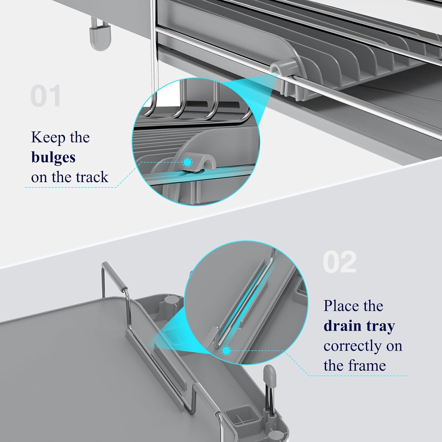 Extendable Dish Drying Rack - Anti-Rust, Multifunctional Design
