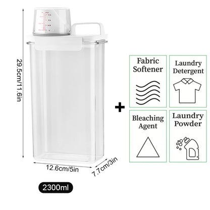 Airtight Laundry Detergent Dispenser - 1100/1800/2300ml Storage
