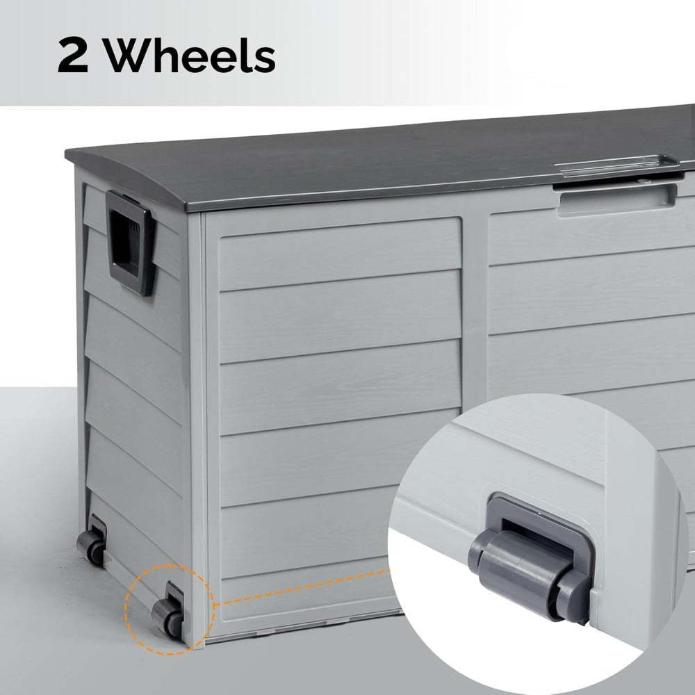 75 Gallon Lockable Outdoor Storage Box with Wheels & Lid
