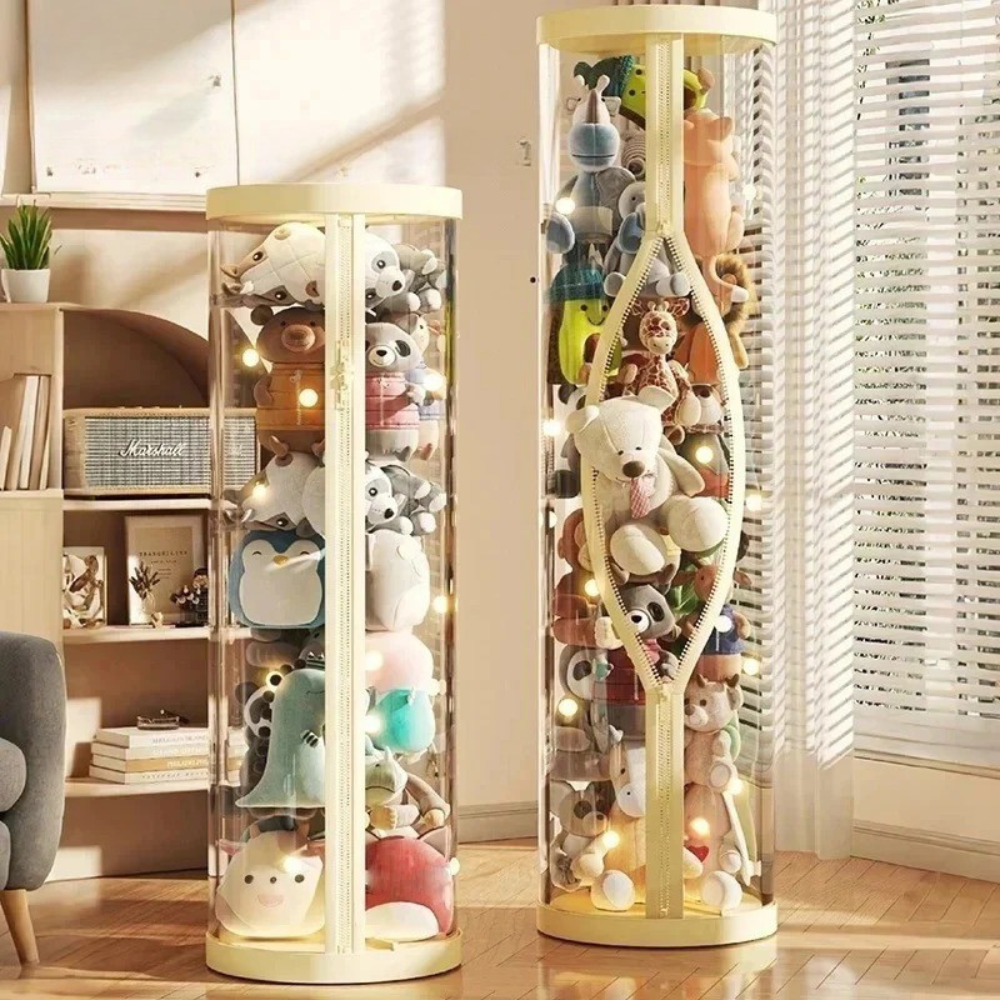 Transparent Doll Storage Box with Lid - Perfect for Toys & Decor