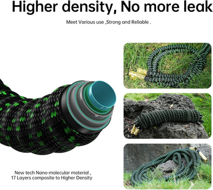 Expandable Garden Hose 50ft 75ft 100ft with 9-Function Spray Nozzle