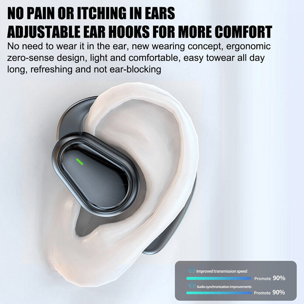  Bluetooth 5.3 Wireless Earbuds with Ear Hook with Water Resistant 