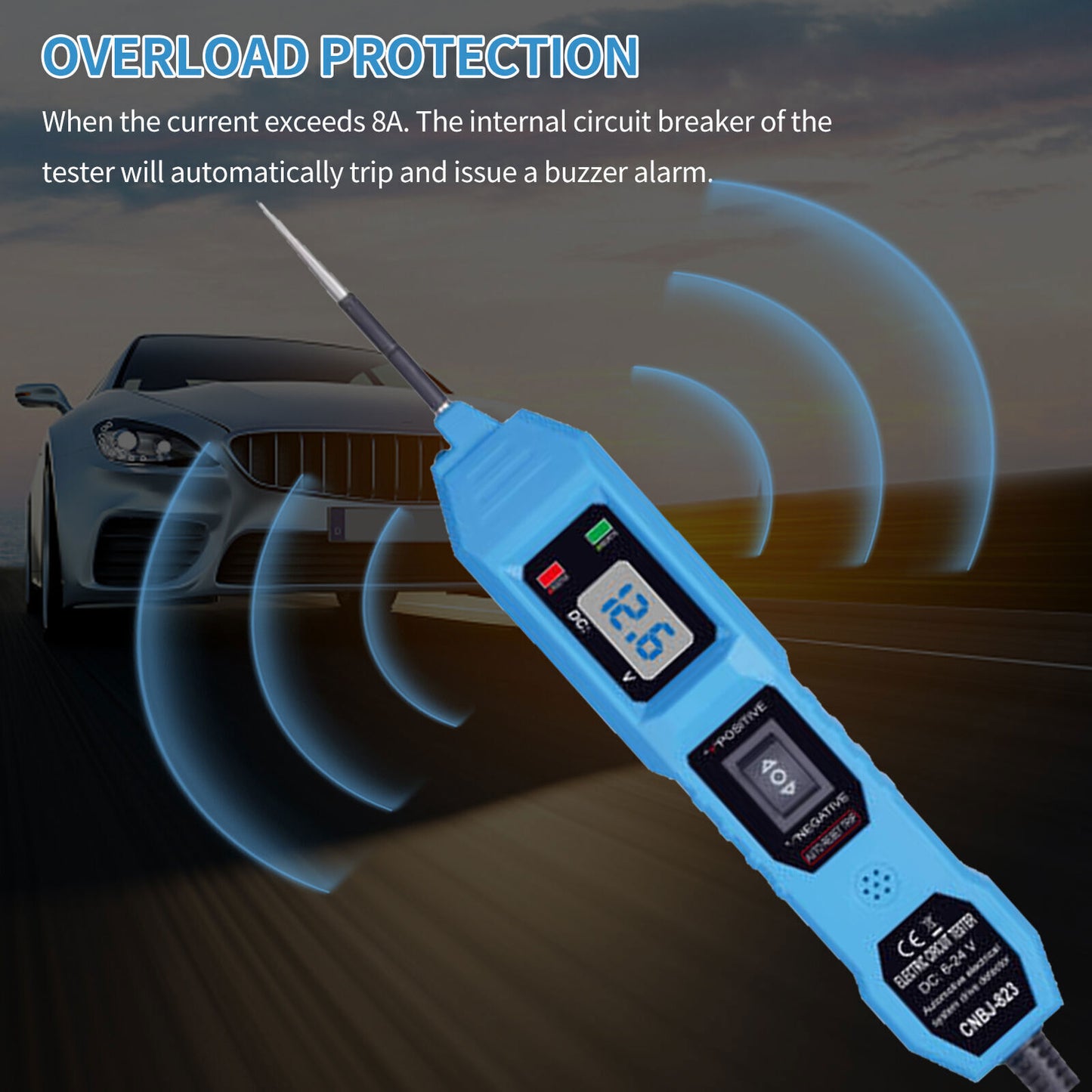 Digital Automotive Car Power Probe Circuit Electrical Tester Test Device System