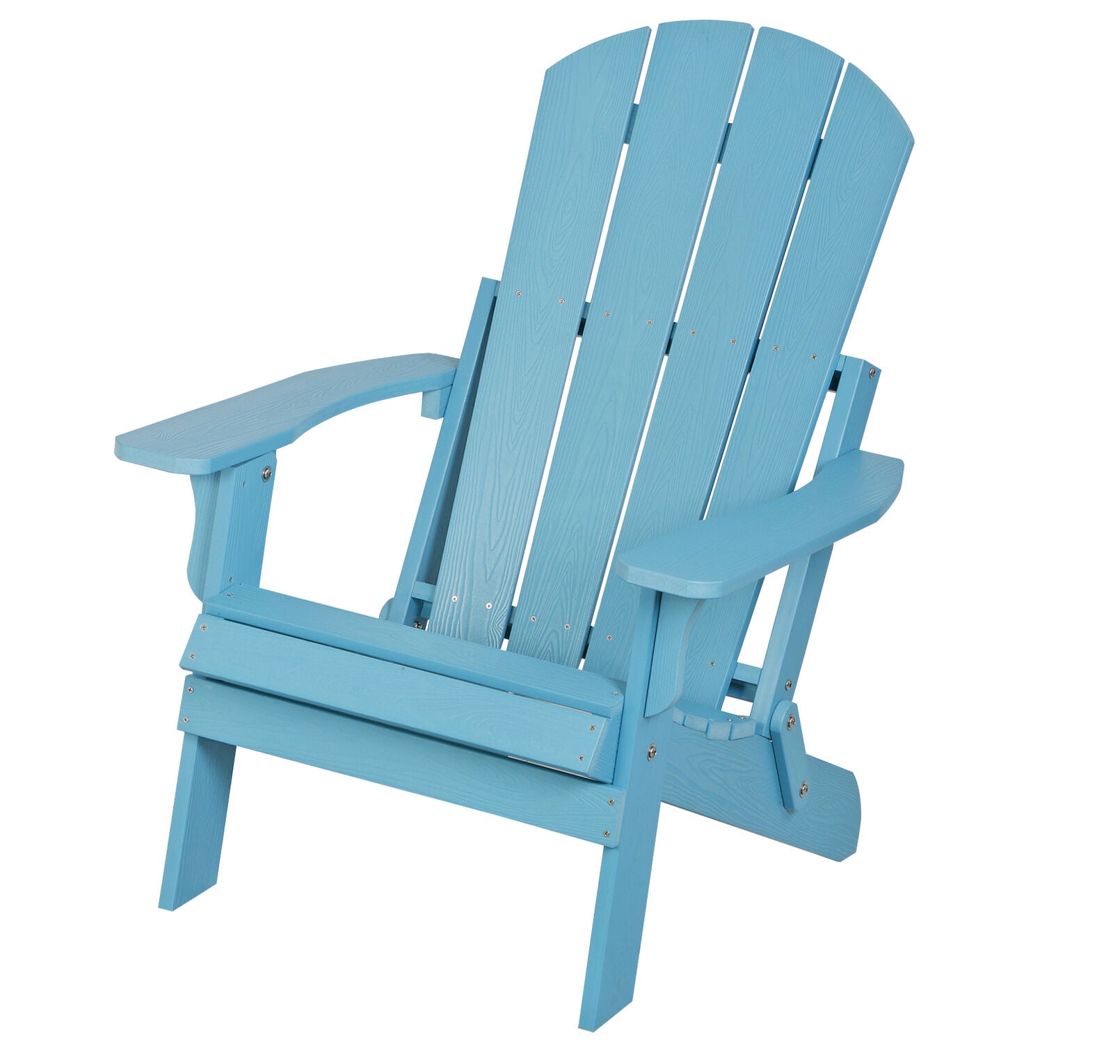 HDPS Folding Poly Lumber Adirondack Chair for Patio Outdoor