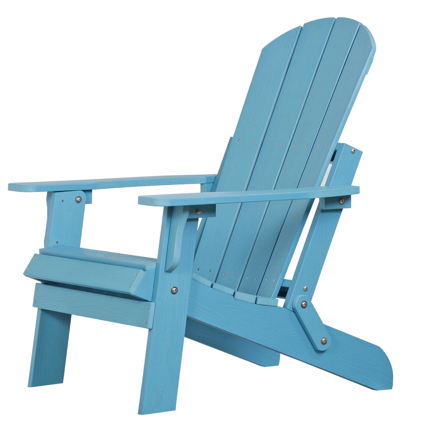 HDPS Folding Poly Lumber Adirondack Chair for Patio Outdoor