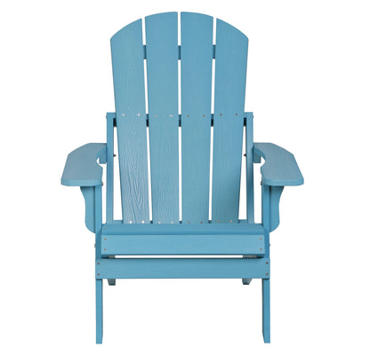 HDPS Folding Poly Lumber Adirondack Chair for Patio Outdoor