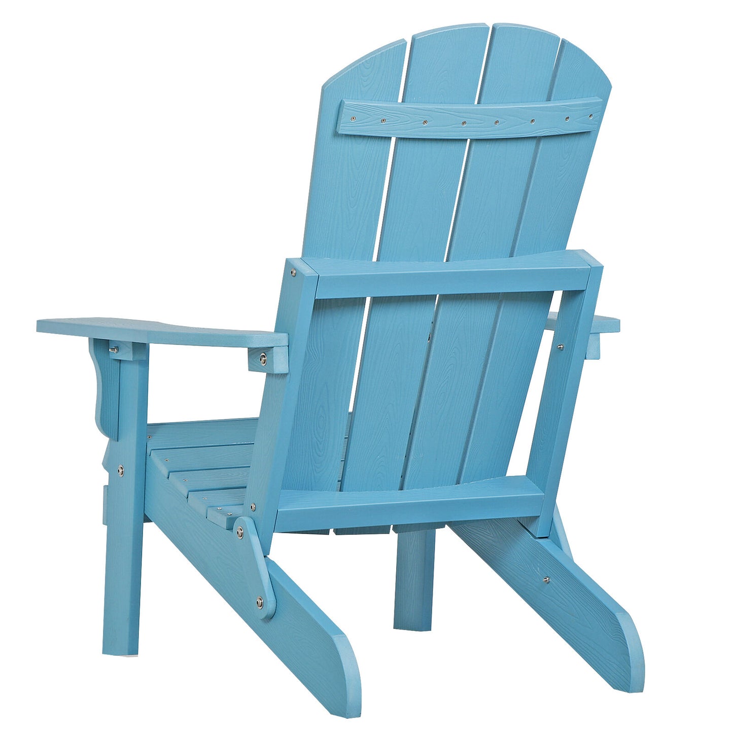 HDPS Folding Poly Lumber Adirondack Chair for Patio Outdoor