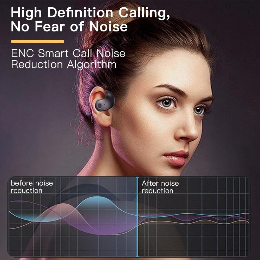 Wireless Headphones Bluetooth 5.4 Stereo Ear Hook Headset