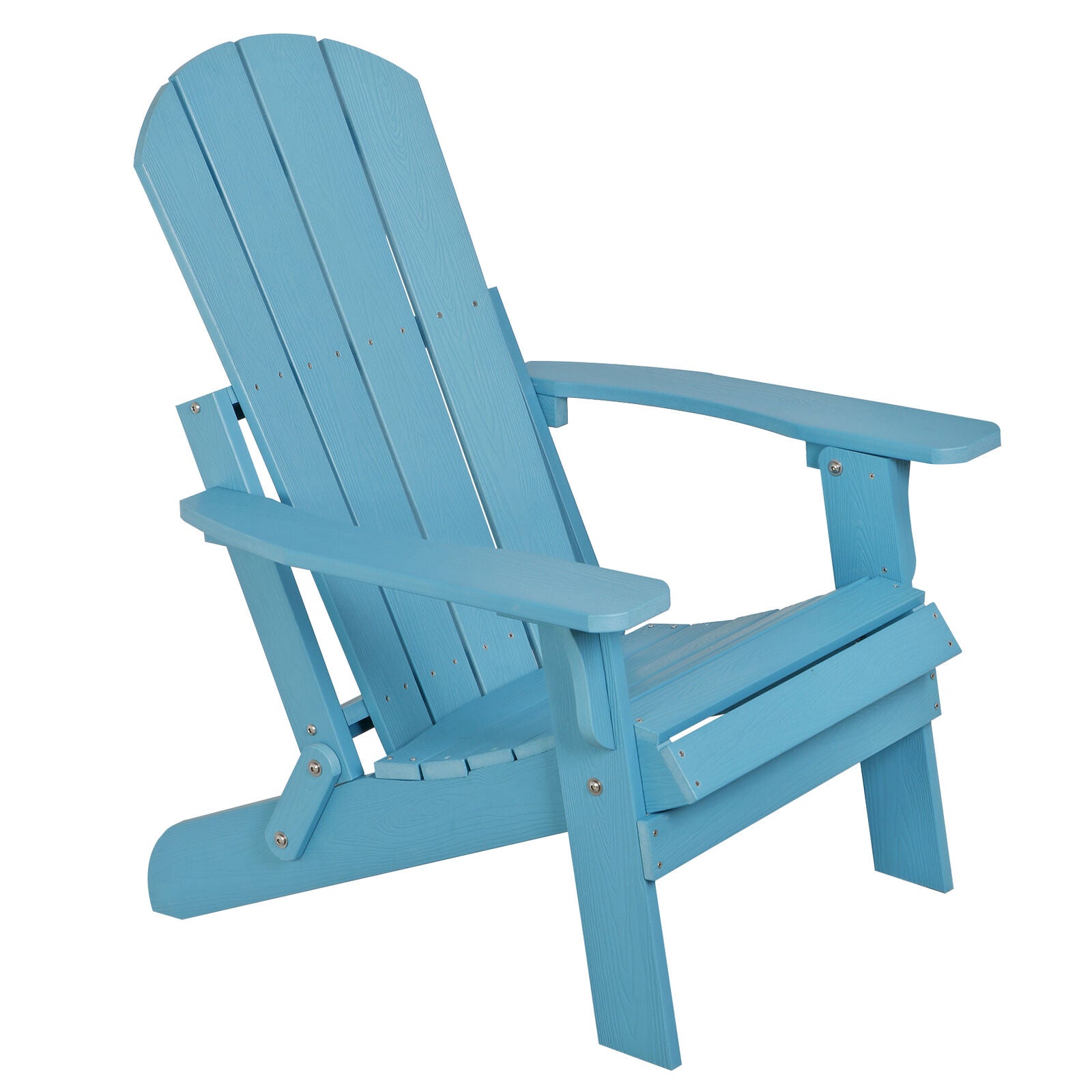 HDPS Folding Poly Lumber Adirondack Chair for Patio Outdoor