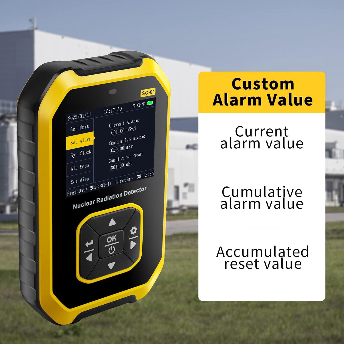 Portable Nuclear Radiation Detector GM Geiger Counter X-Ray Dosimeter