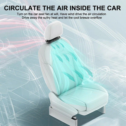 Mini Car Mounted Seat Back Cooling Fan 3 Speed Cooler