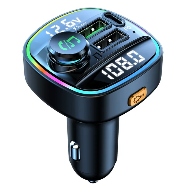 Bluetooth 5.0 Car Wireless FM Transmitter Adapter USB Charger AUX