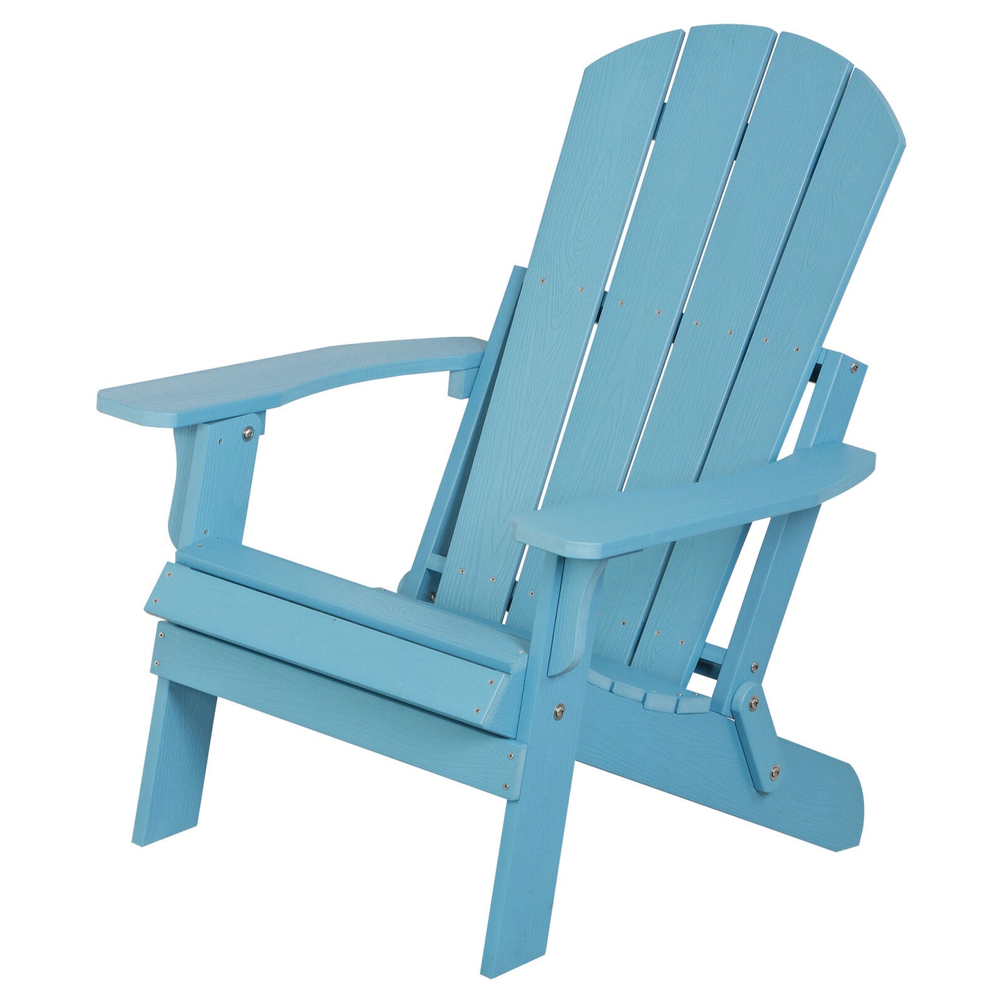 HDPS Folding Poly Lumber Adirondack Chair for Patio Outdoor