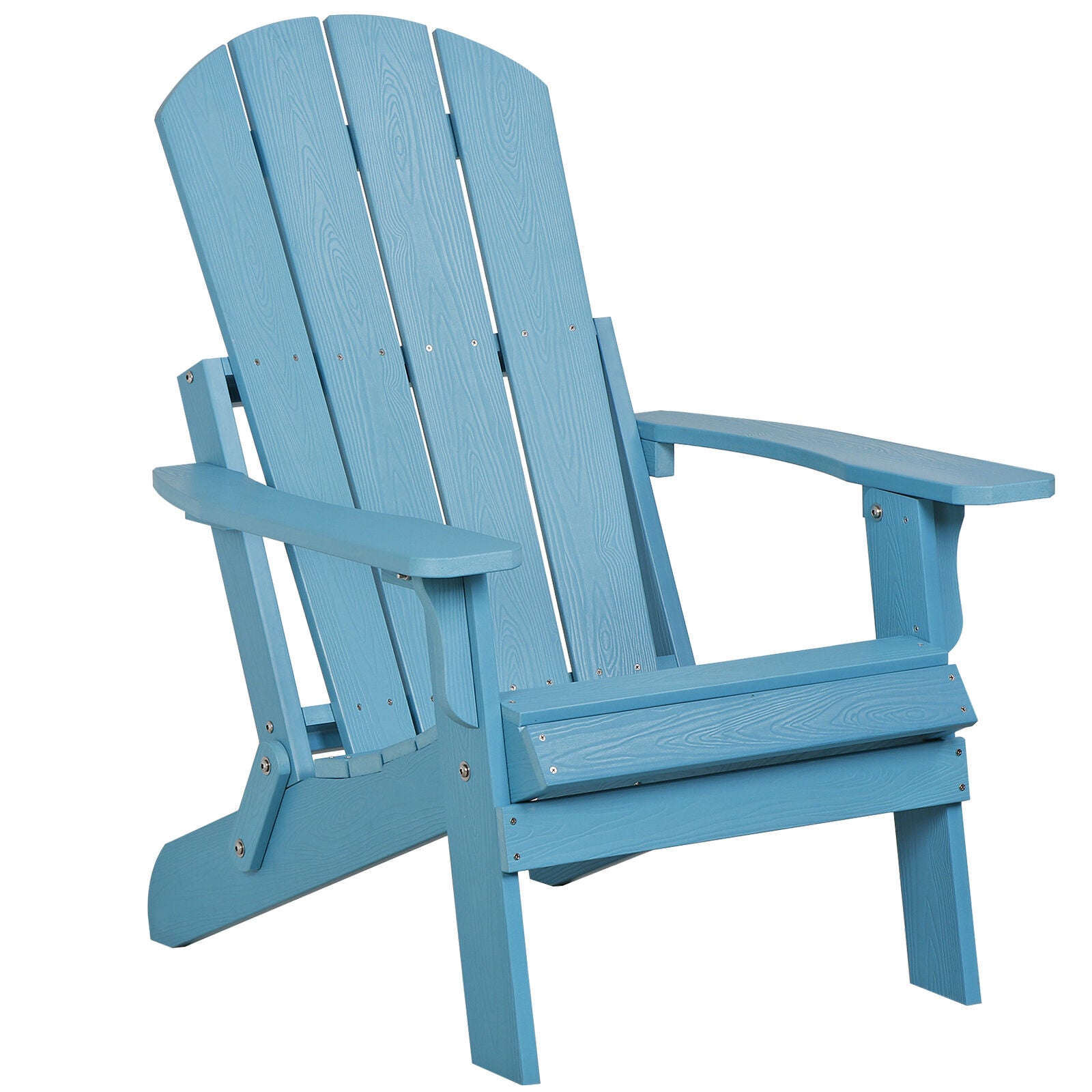 HDPS Folding Poly Lumber Adirondack Chair for Patio Outdoor