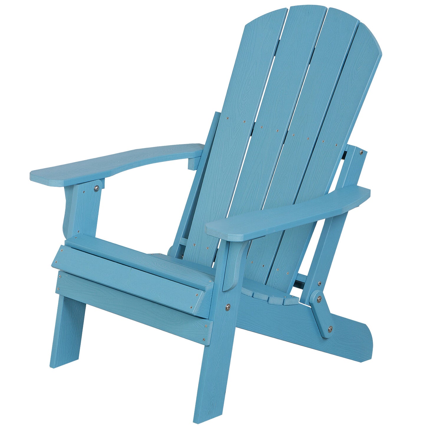 HDPS Folding Poly Lumber Adirondack Chair for Patio Outdoor