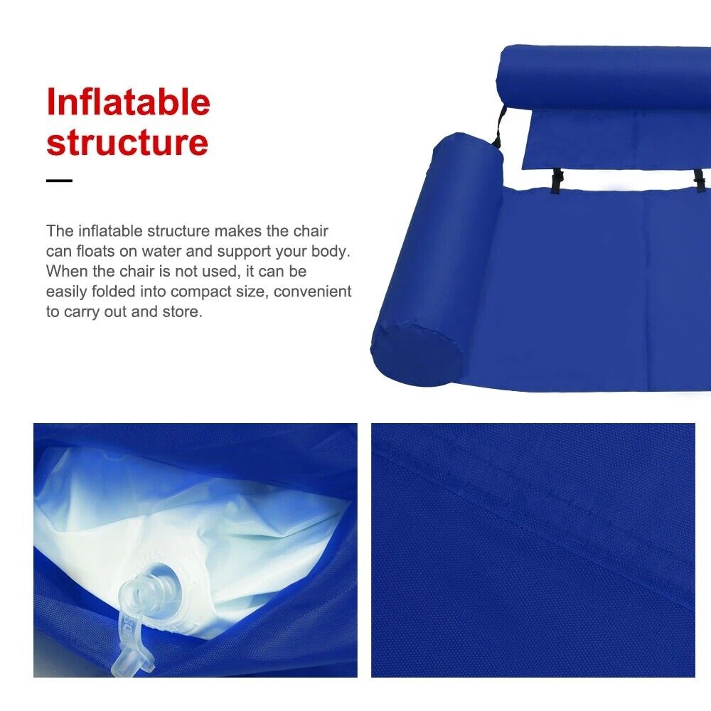 Foldable Inflatable Seats Water Floating Chair for Swimming Pool Beach