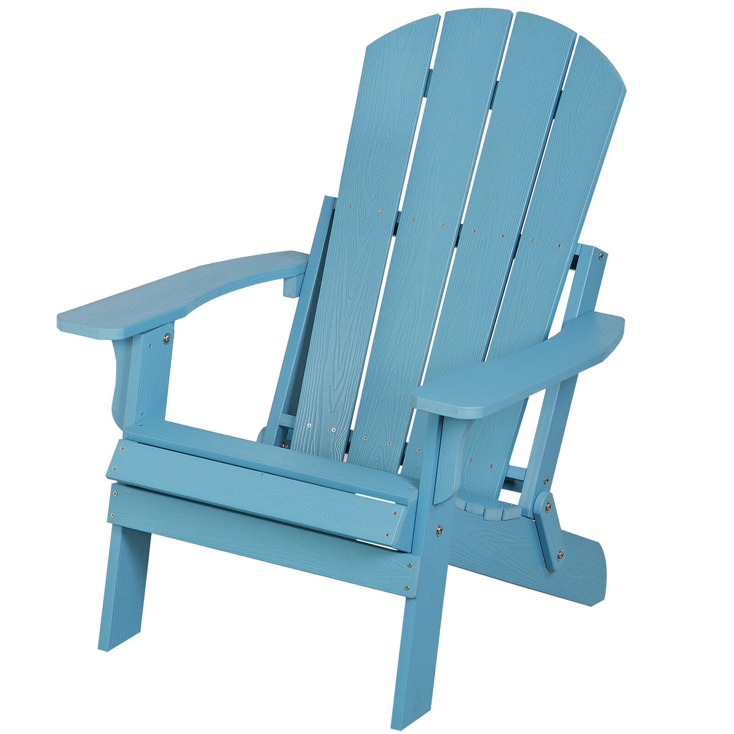 HDPS Folding Poly Lumber Adirondack Chair for Patio Outdoor