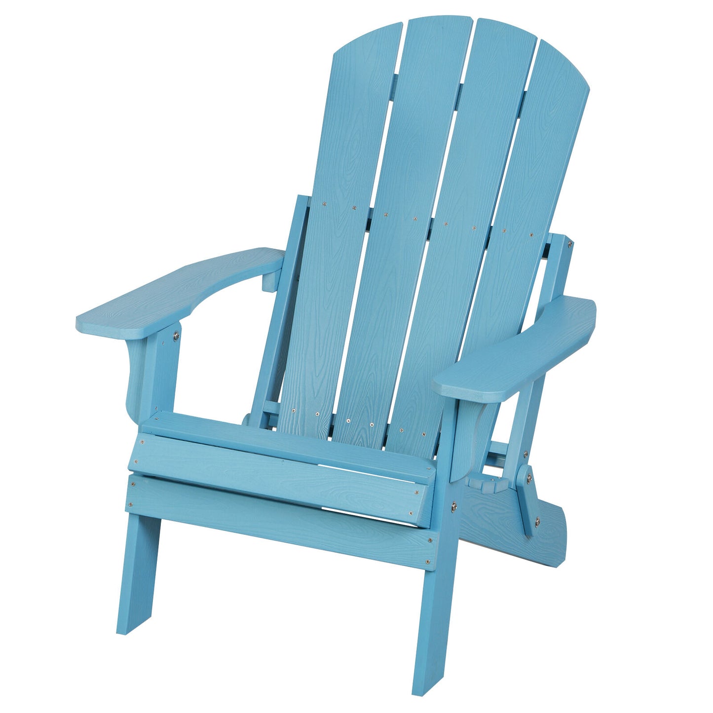 HDPS Folding Poly Lumber Adirondack Chair for Patio Outdoor