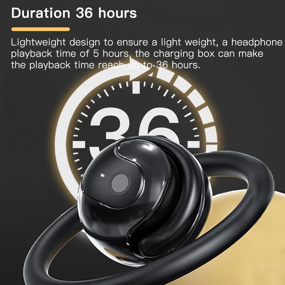 Wireless Headphones Bluetooth 5.4 Stereo Ear Hook Headset