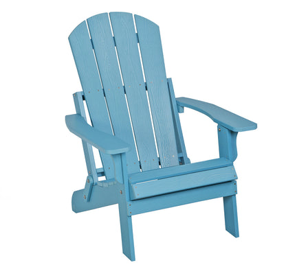 HDPS Folding Poly Lumber Adirondack Chair for Patio Outdoor