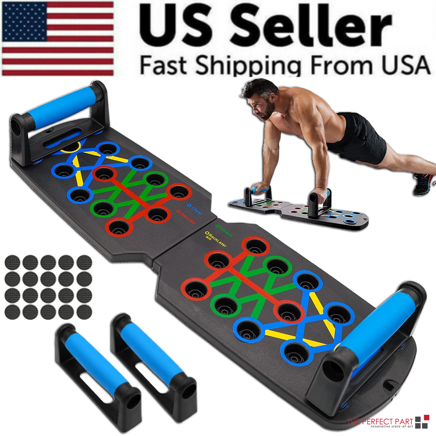 28 in 1 Push up Rack Board System Fitness Workout Home Gym Exercise