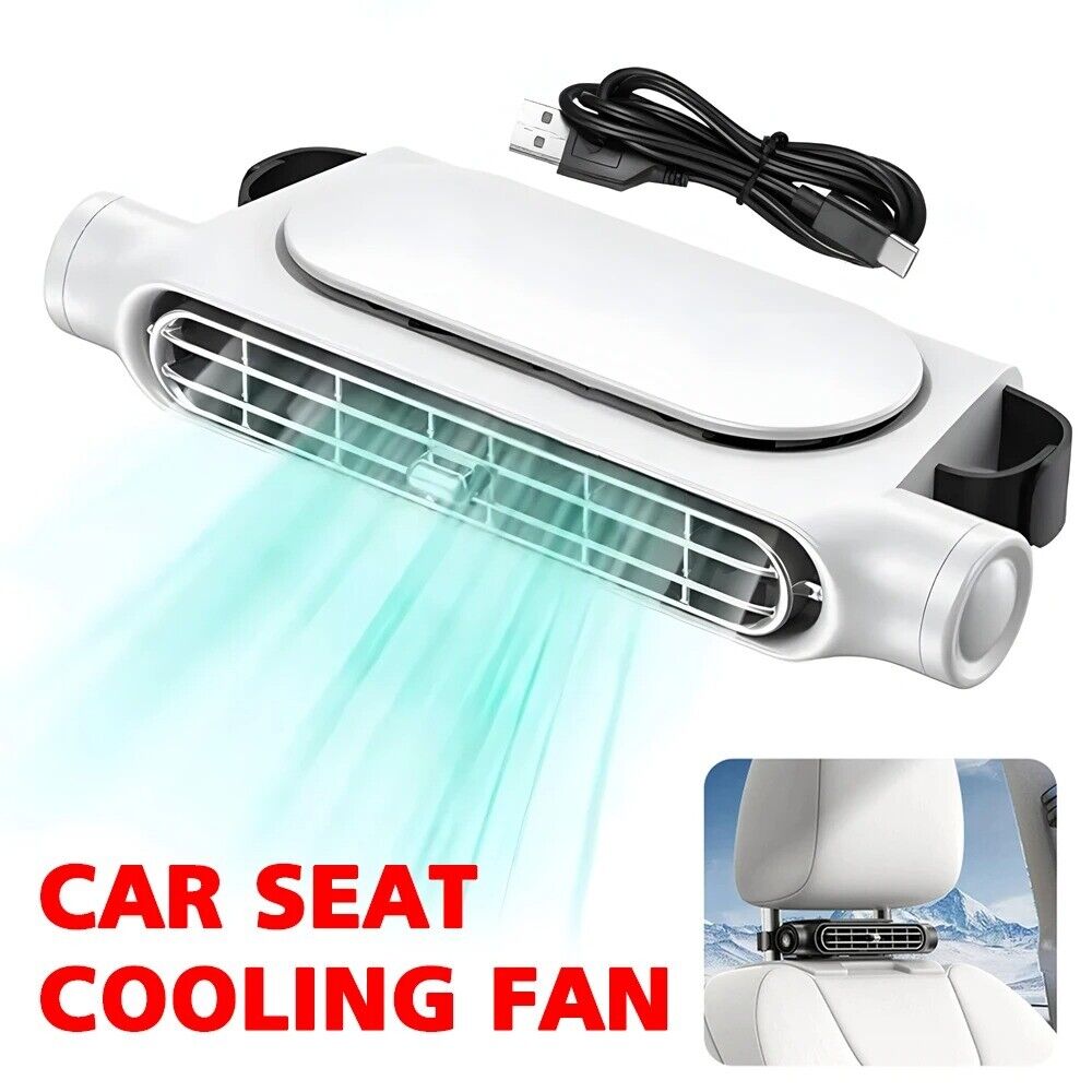 Mini Car Mounted Seat Back Cooling Fan 3 Speed Cooler