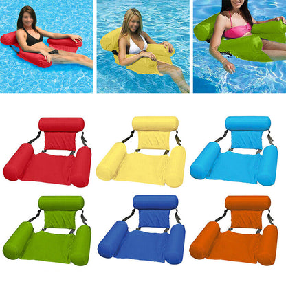 Foldable Inflatable Seats Water Floating Chair for Swimming Pool Beach